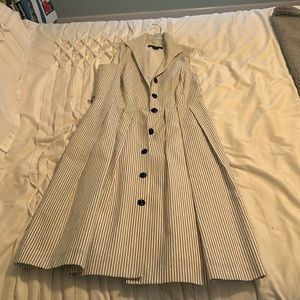 Pinstriped sleeveless dress